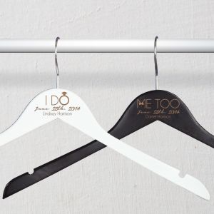 Personalized Engraved Bride and Groom Hangers by Gifts For You Now