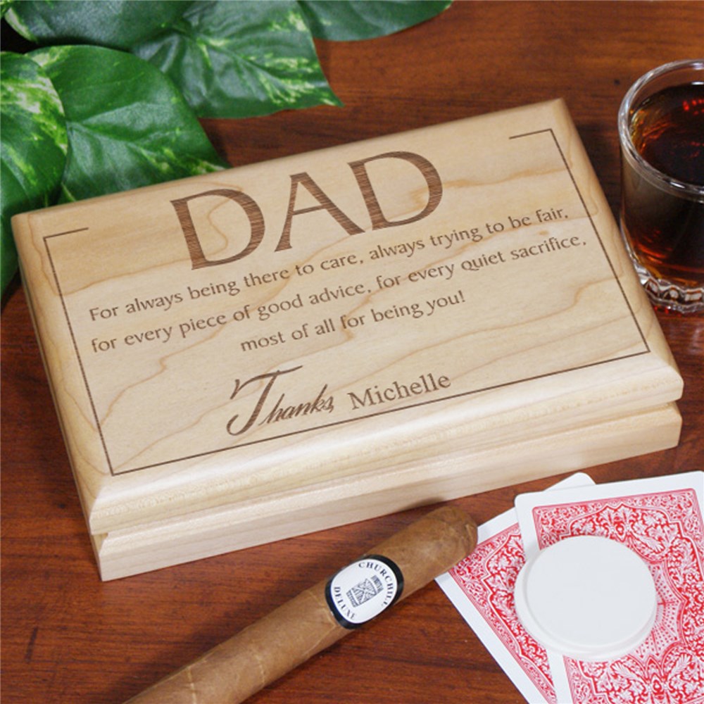 Father's Day Wooden Keepsake Boxes GiftsForYouNow