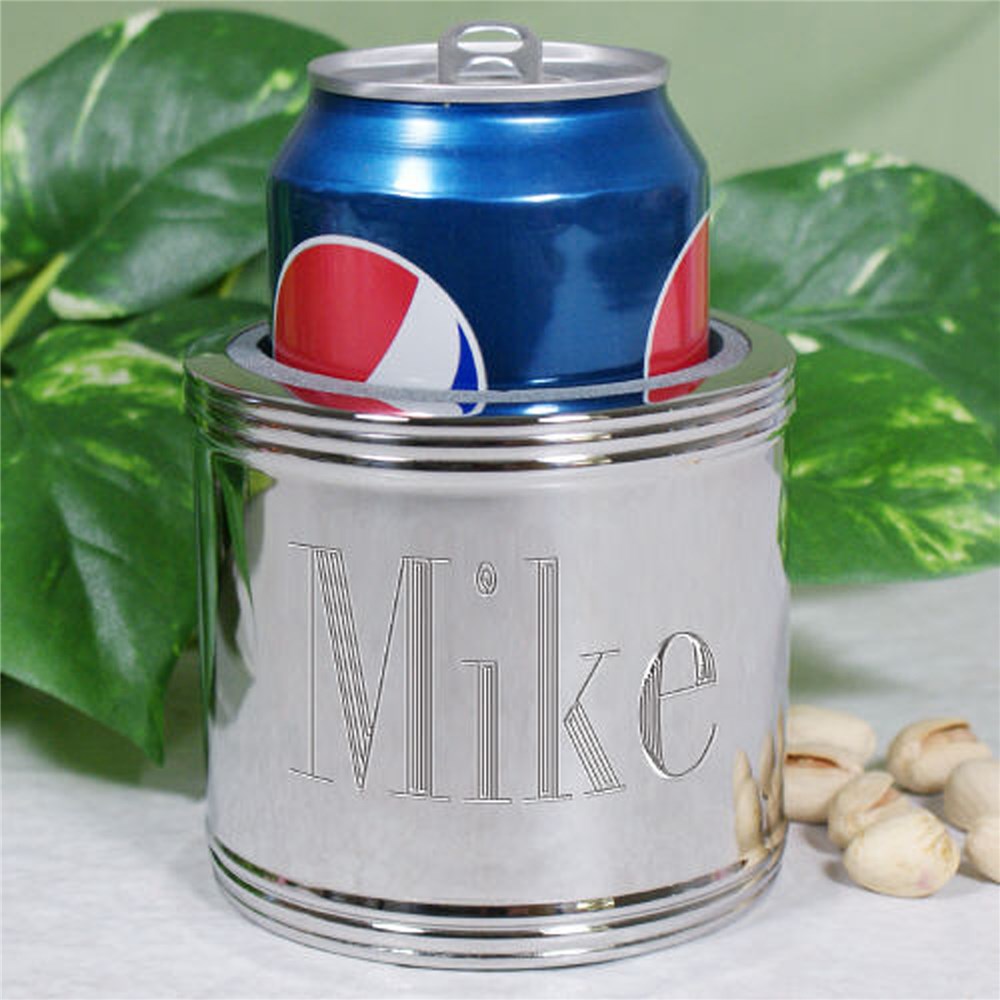 Silver-Plated Can Cooler | Engraved Gifts
