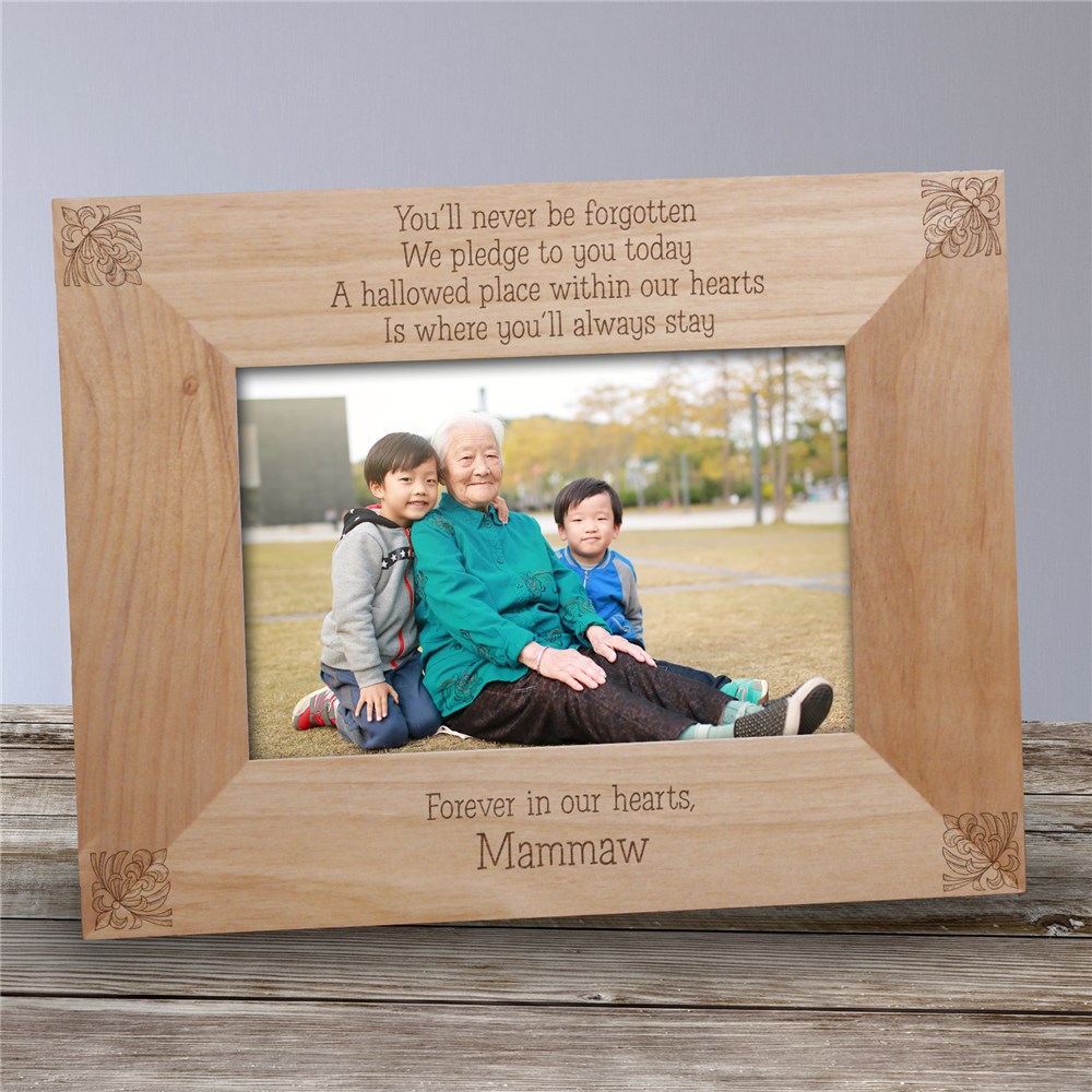 Personalized Memorial Wood Picture Frame GiftsForYouNow