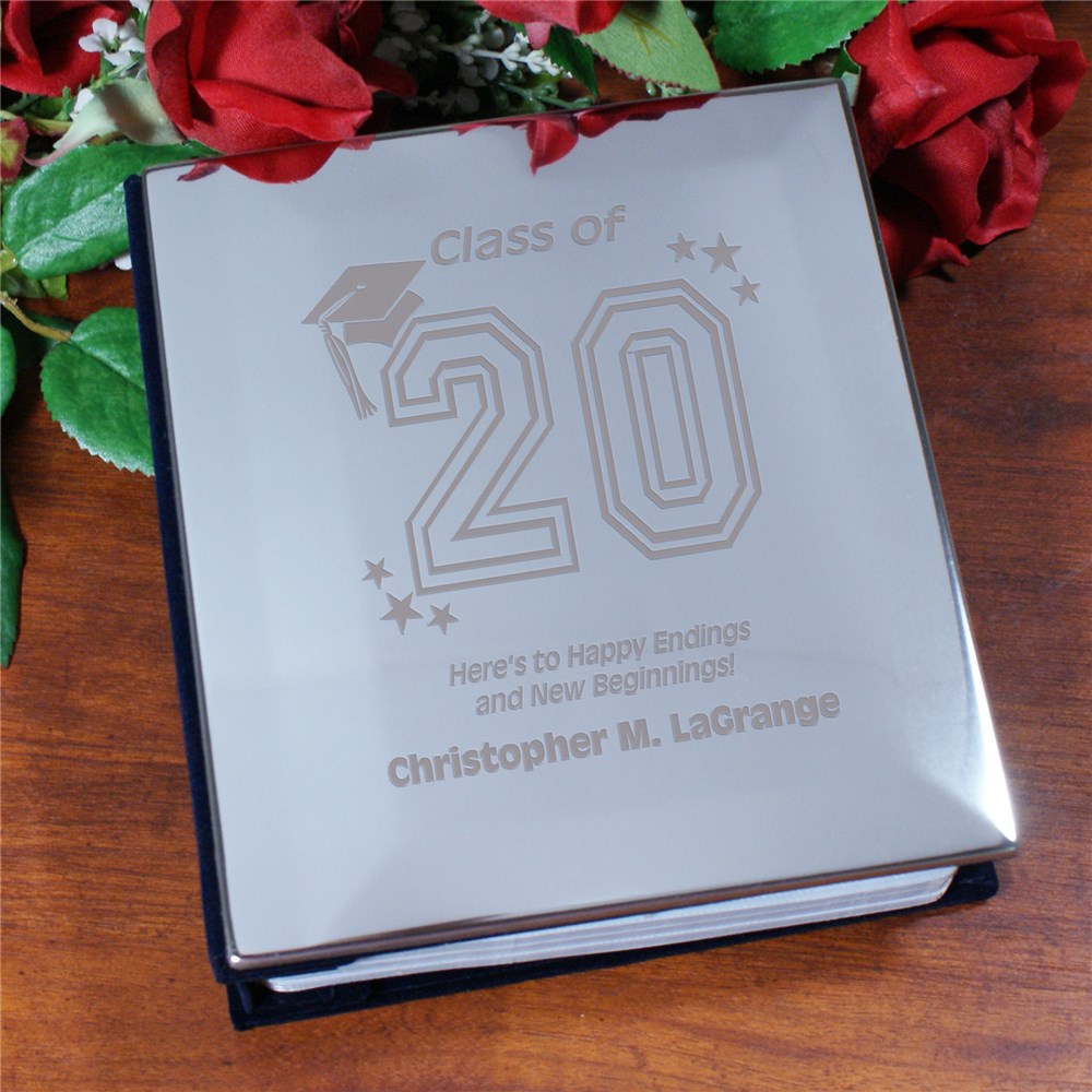 Personalized Silver Graduation Photo Album Giftsforyounow