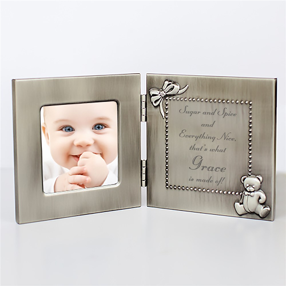 Personalized Baby Girl Silver Picture Frame GiftsForYouNow