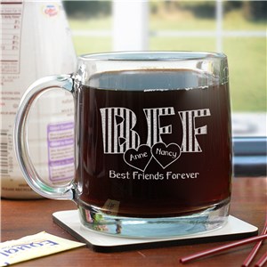 Engraved BFF Glass Mug G227440