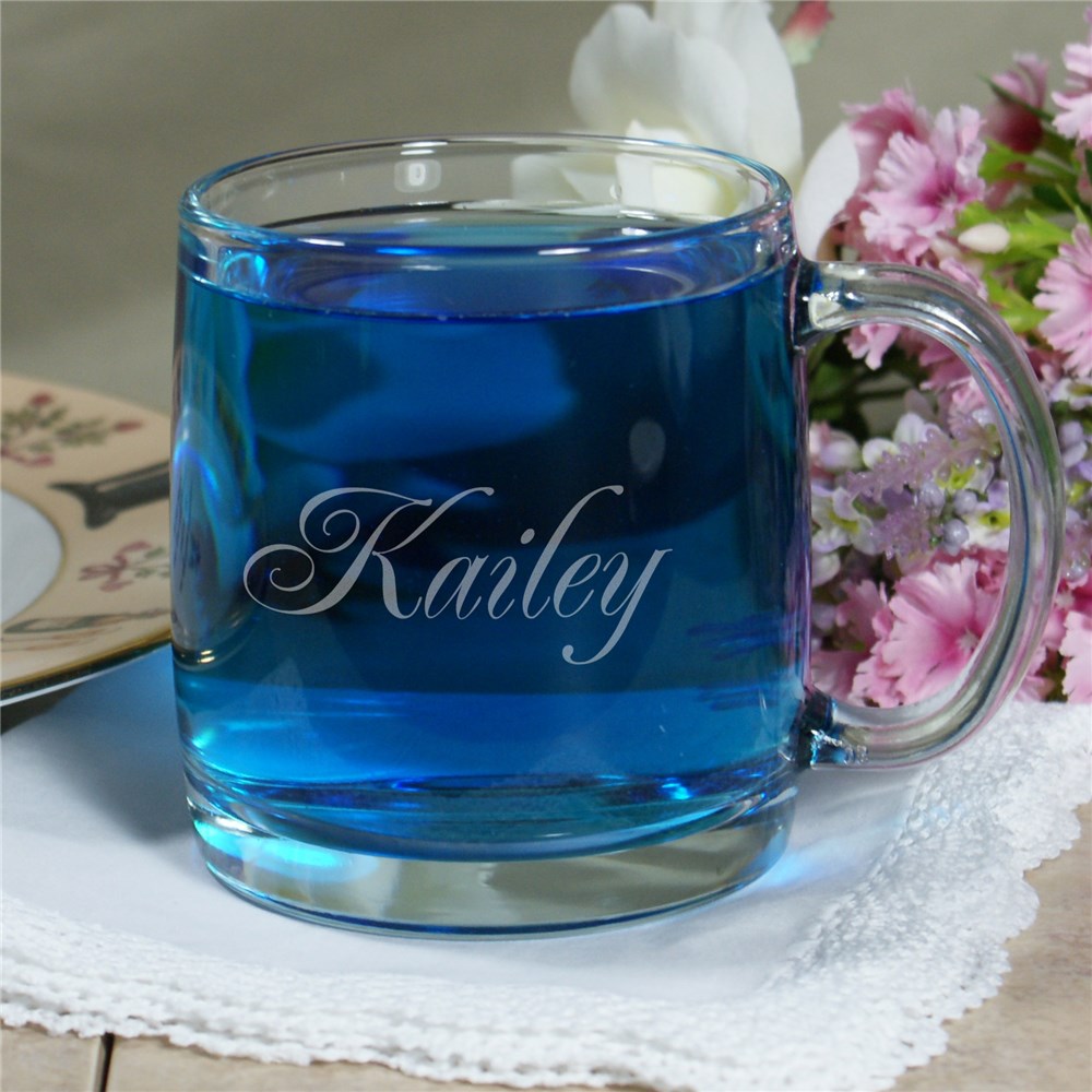 Flower Girl Glass Mug Engraved Flower Girl Mug