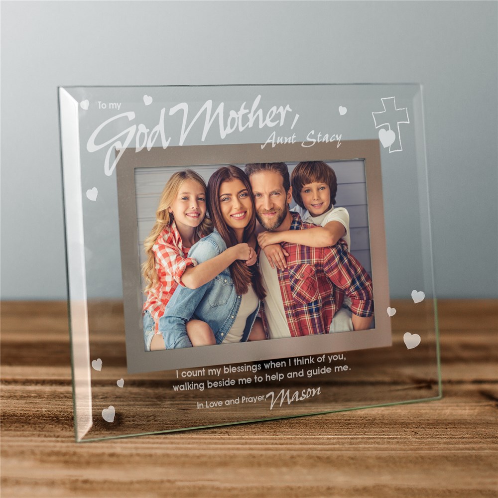 Godparent Glass Personalized Picture Frame GiftsForYouNow