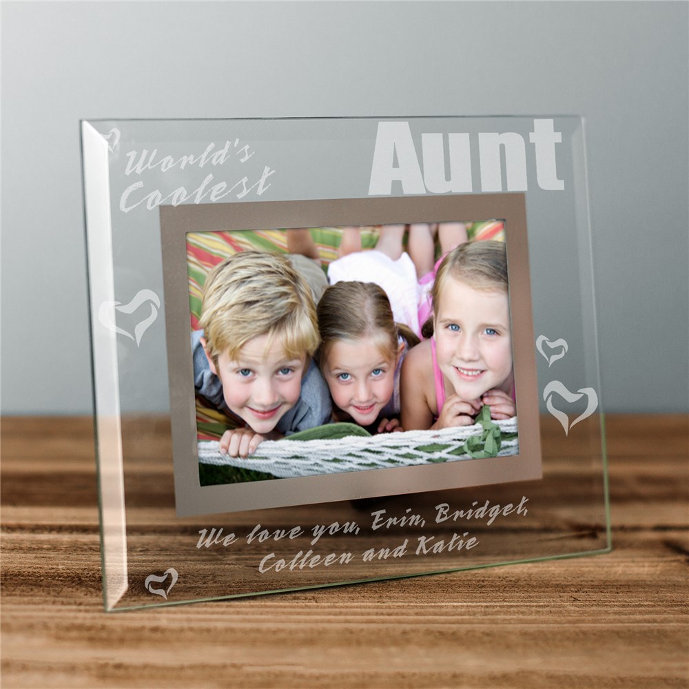 Engraved World's Coolest Glass Picture Frame | Personalized Picture Frames