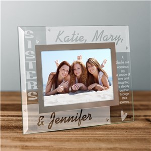 Sisters Personalized Glass Picture Frame | Personalized Picture Frames