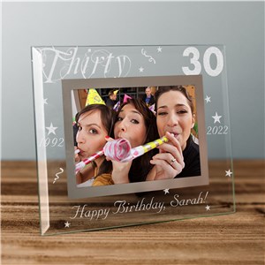 Personalized Birthday Glass Picture Frame | Personalized Picture Frames