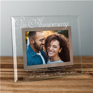 Our Anniversary Glass Picture Frame | Personalized Picture Frames