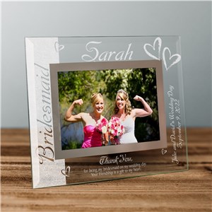 Bridesmaid Glass Picture Frame | Personalized Picture Frames