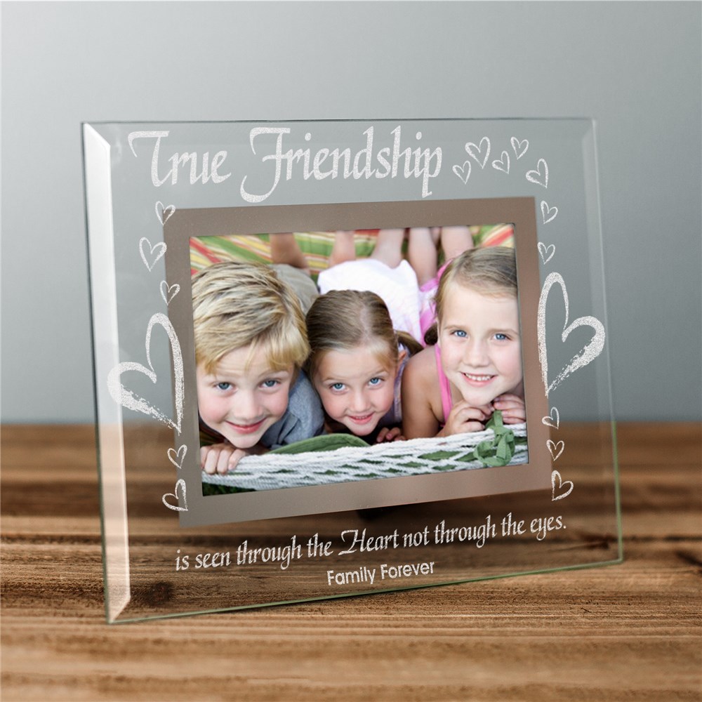 True Friends Personalized Glass Picture Frame | Personalized Picture Frames