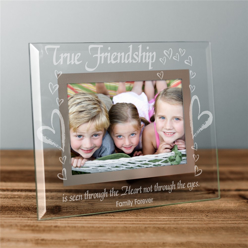 True Friends Personalized Glass Picture Frame | Personalized Picture Frames