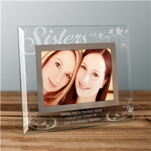Sisters Personalized Glass Picture Frame | Personalized Picture Frames