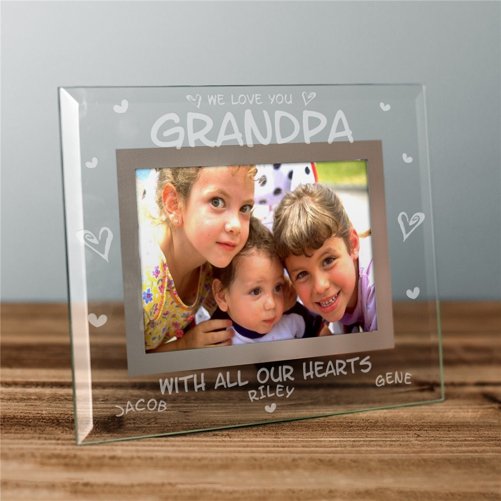 Engraved Love Glass Frame GiftsForYouNow