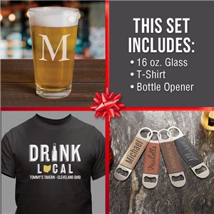 Personalized Drink Local Gift Set