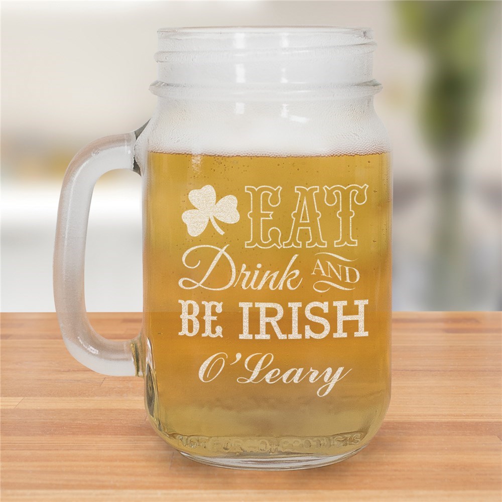 Personalized Eat Drink Be Irish Gift Set 