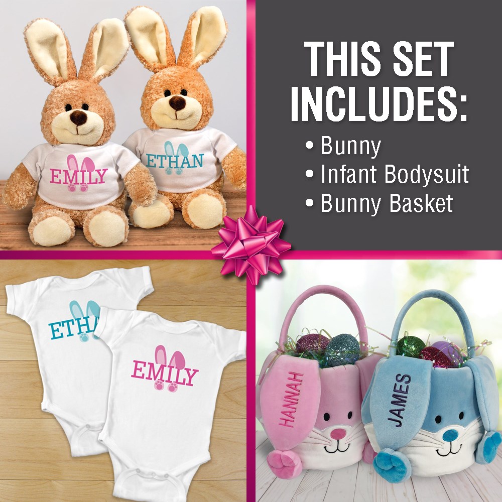 Personalized Bunny Ears Gift Set 