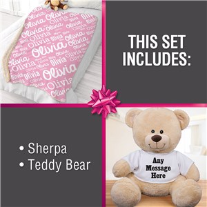 Personalized Girl Cuddle Gift Set GS046