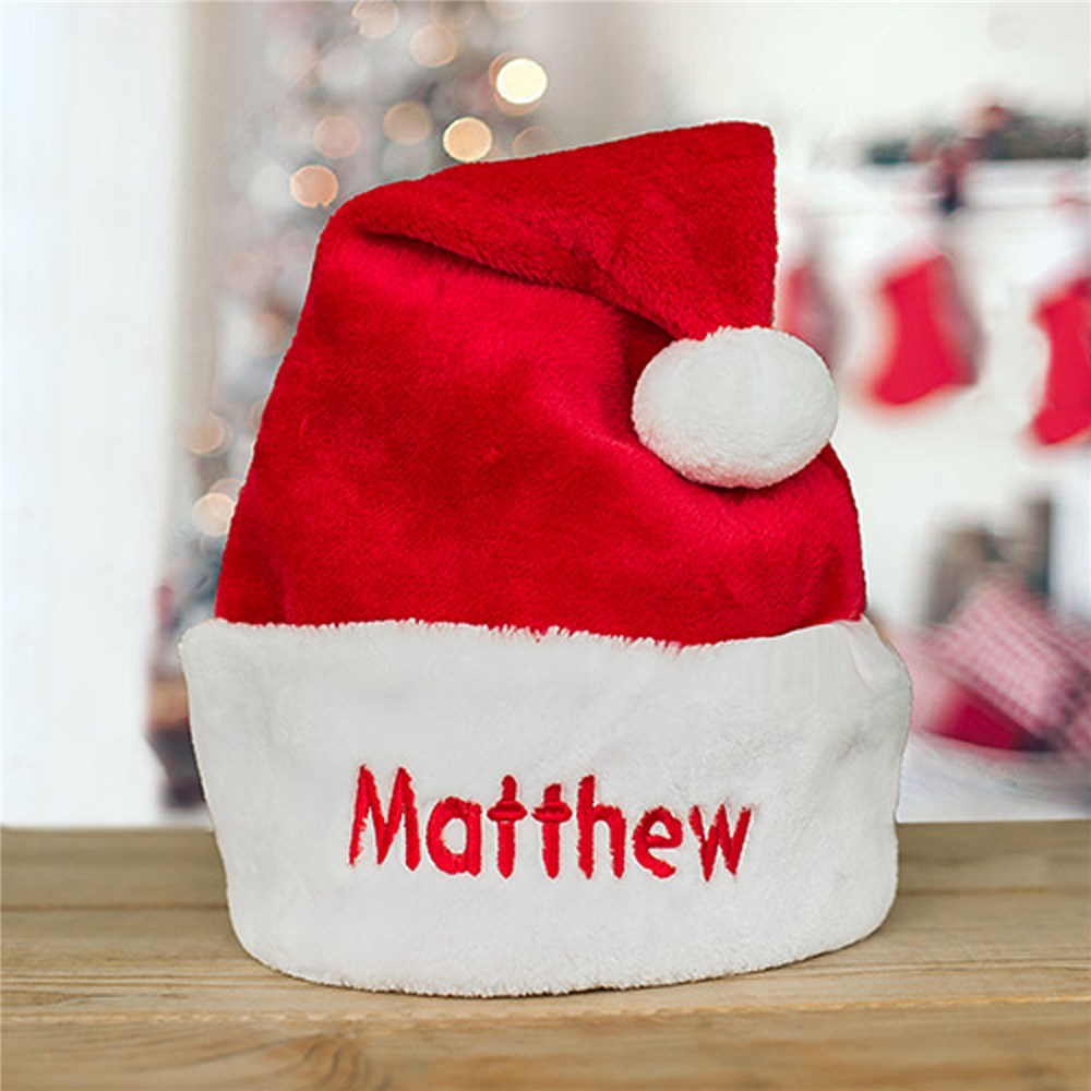 Christmas Teddy Bear Gift Set With Matching Santa Hat
