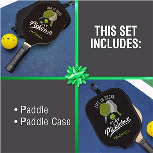 Personalized Pickleball Paddle & Cover Gift Set GS060