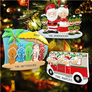 Personalized Christmas Favorites Ornament Trio GS075