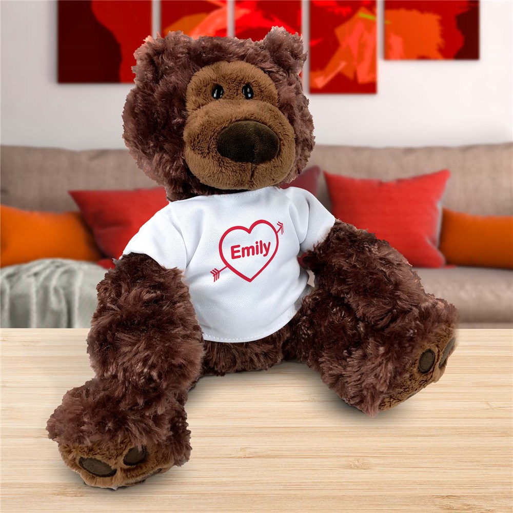 Personalized Heart and Arrow Philbin Bear