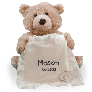 Embroidered Peek A Boo Bear | Personalized Baby Gifts
