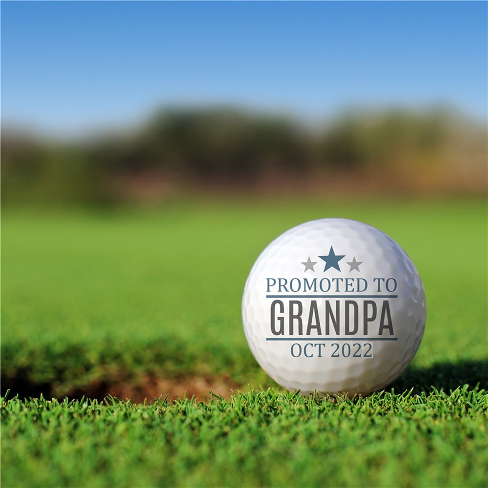 Personalized Promoted to Grandpa Golf Ball Set Golfballs | Personalized Golf Balls