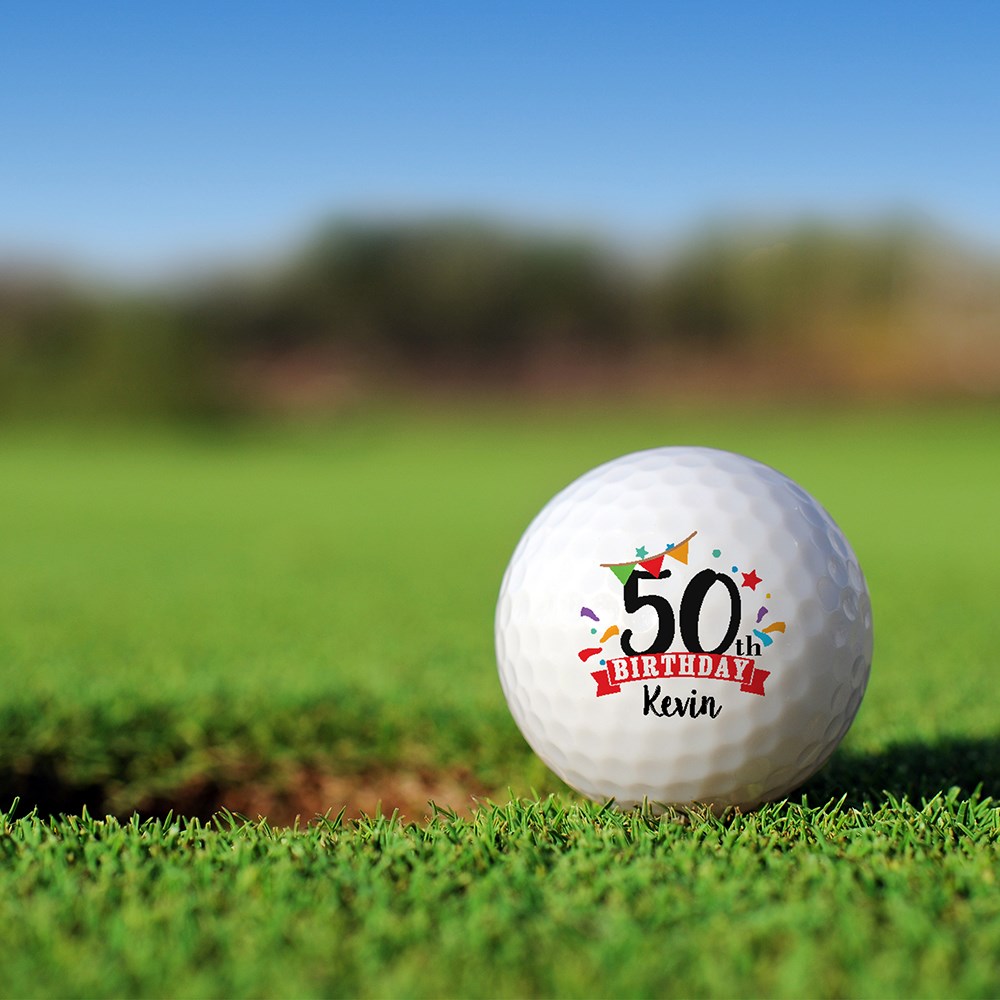 Personalized Birthday Golf Ball Set