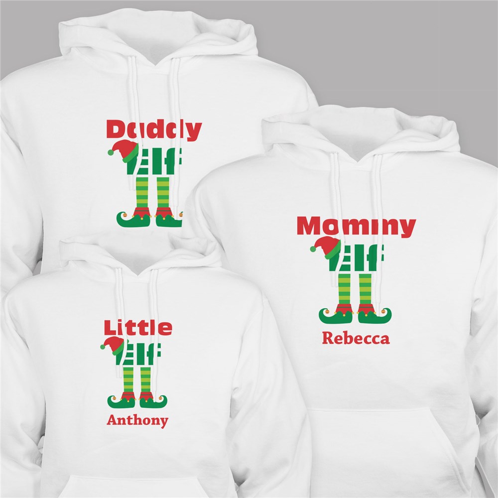 Personalized Elf Family Hooded Sweatshirt