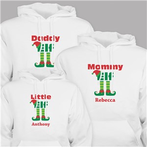Personalized Elf Family Hooded Sweatshirt