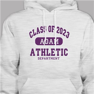 Personalized Class of...Athletic Graduation Hooded Sweatshirt