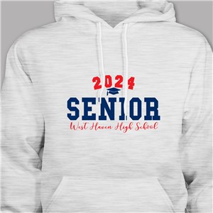 Personalized Senior Hooded Sweatshirt with Graduation Year