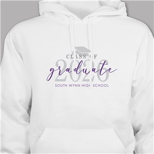 Personalized Graduate Hooded Sweatshirt