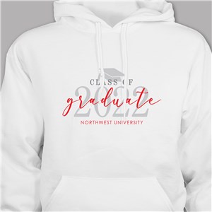Personalized Graduate Hooded Sweatshirt