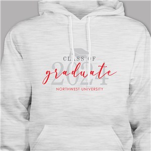 Personalized Graduate Hooded Sweatshirt