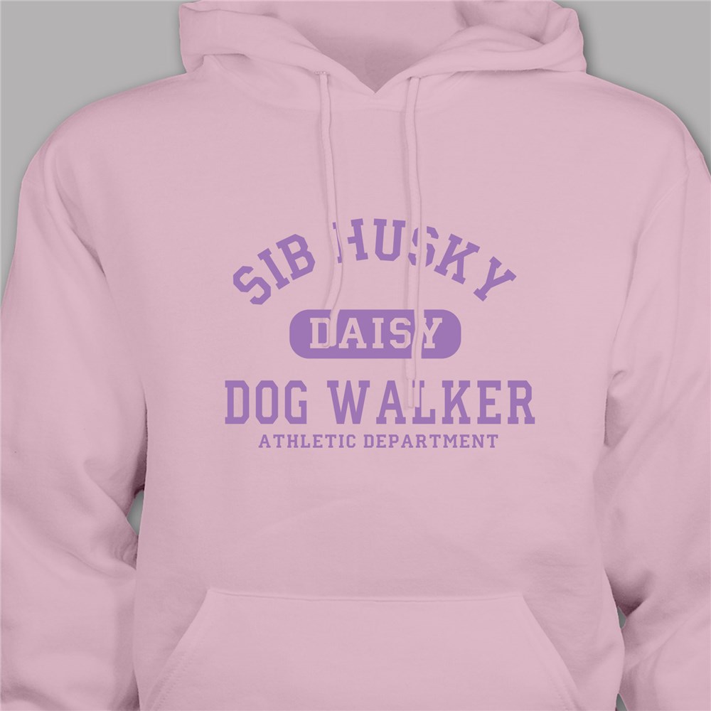 Personalized Dog Walker Athletic Dept. Hooded Sweatshirt H56534X
