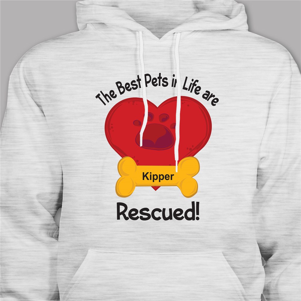 Personalized Best Pets are Rescured Hooded Sweatshirt H56634X