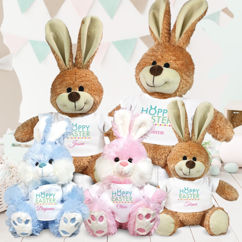 Hoppy Easter Gifts | Personalized Stuffed Bunny
