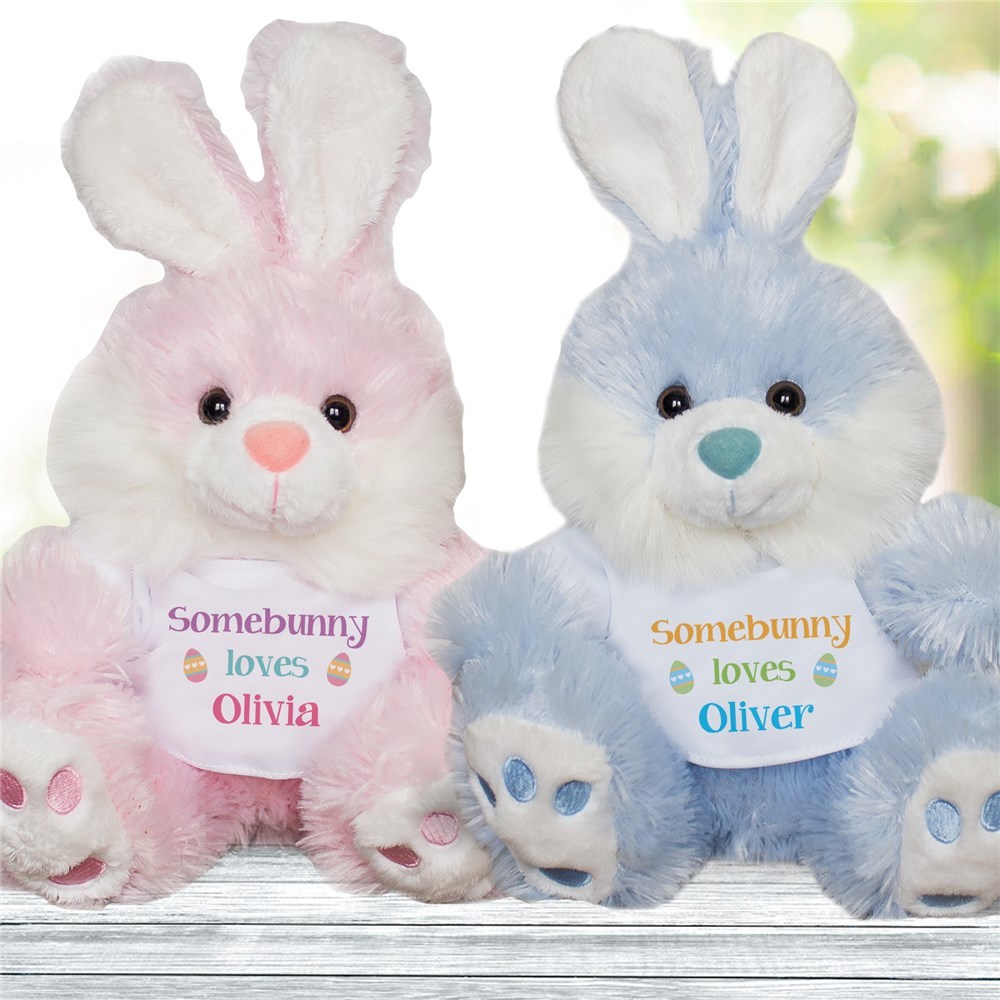 Somebunny Loves Me Personalized Easter Bunny Stuffed Animal