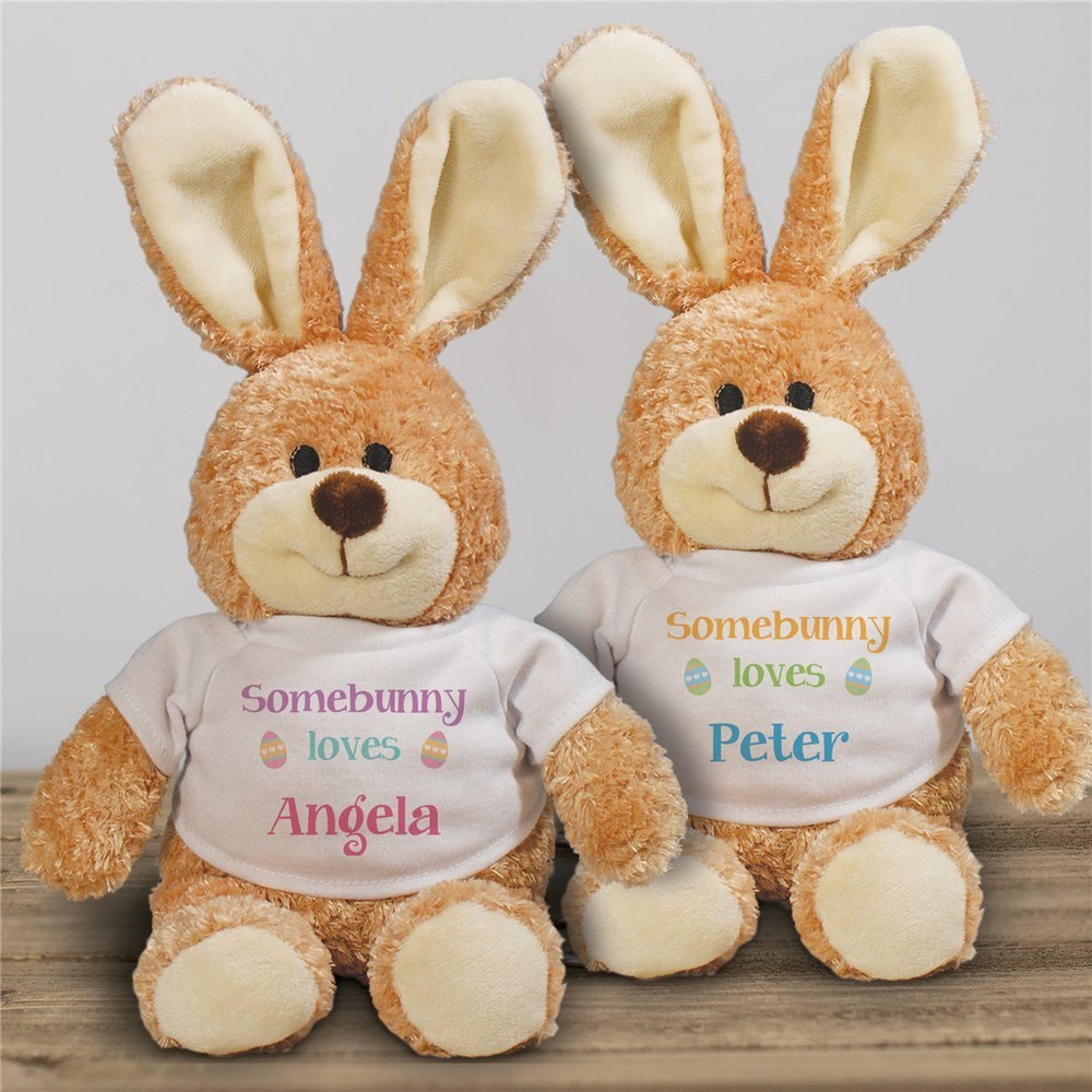 Somebunny Loves Me Personalized Easter Bunny Stuffed Animal