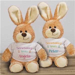 Somebunny Loves Me Personalized Easter Bunny Stuffed Animal