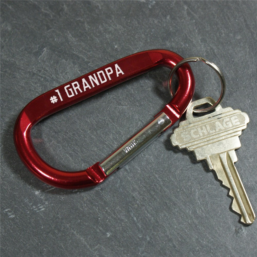 Personalized #1 Dad Carabiner Key Chain KC224801X
