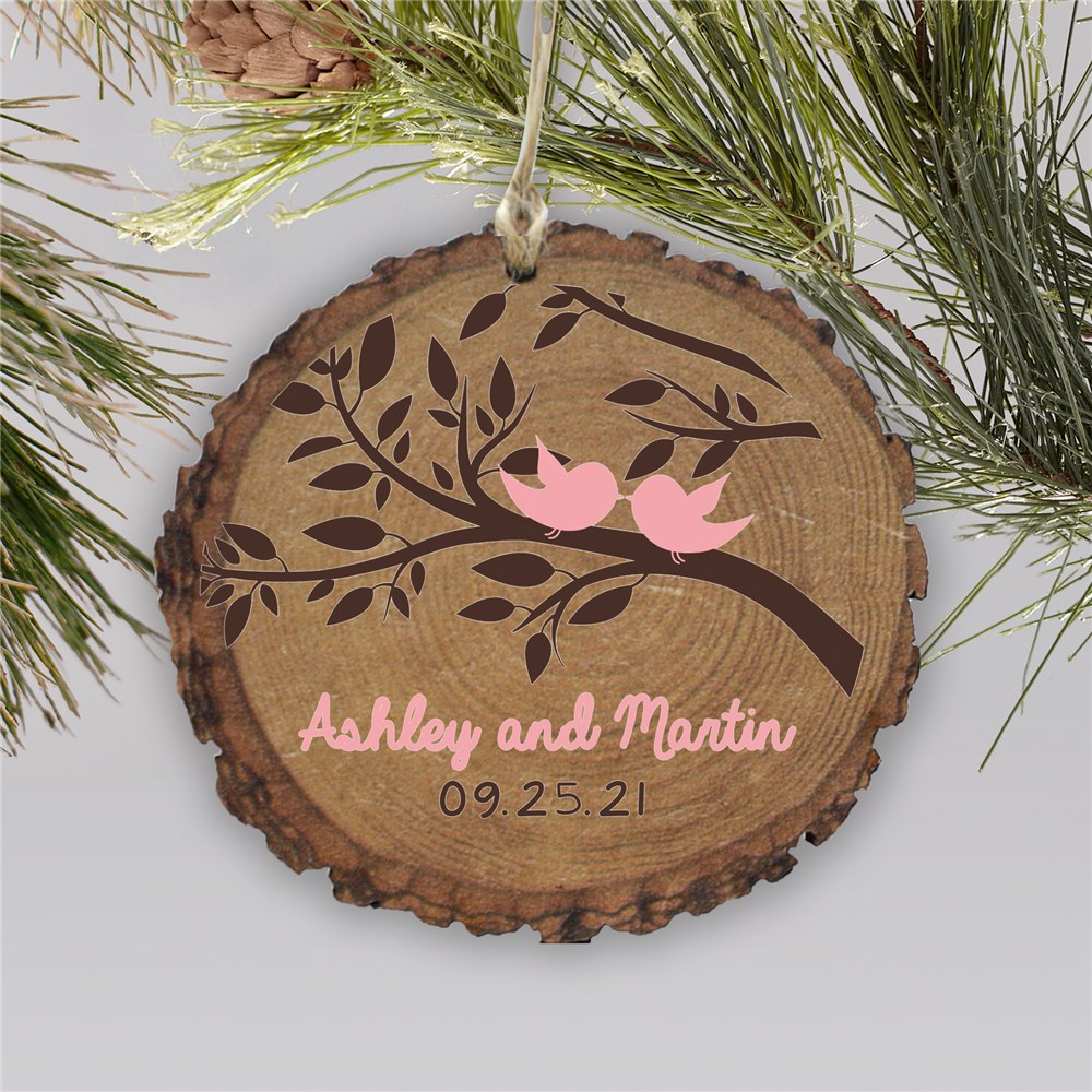 Details about   Lovely Lovebird Wood Christmas Tree Holiday Ornament
