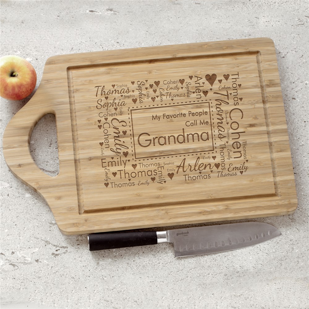 Established Bamboo Cheese Carving Board | Personalized Gifts for Grandma