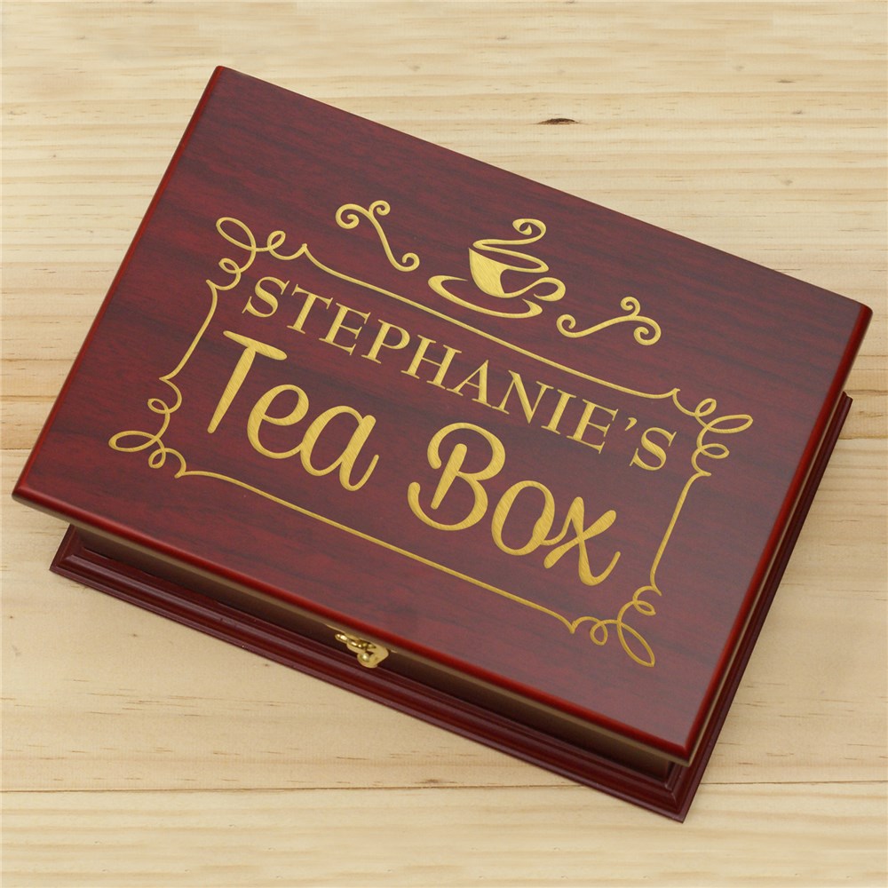 Engraved Rosewood Tea Box | Grandma Gifts