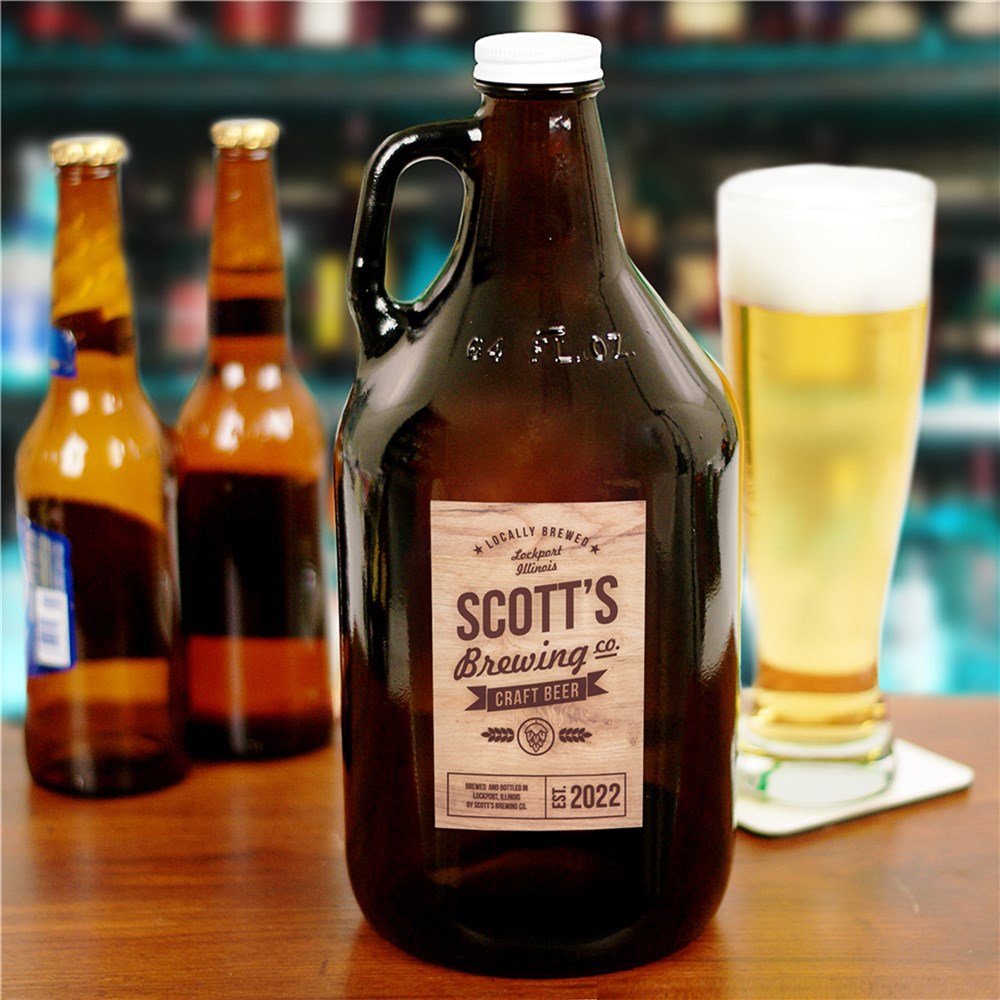 Personalized Craft Beer Brewing Co. Growler | Personalized Father's Day Gifts