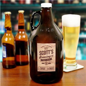 Personalized Craft Beer Brewing Co. Growler | Personalized Father's Day Gifts
