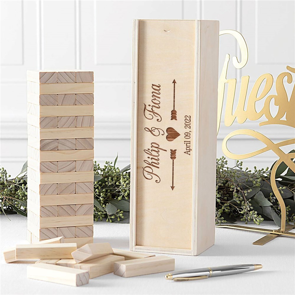 Engraved Arrows and Heart Wedding Blocks L10430358