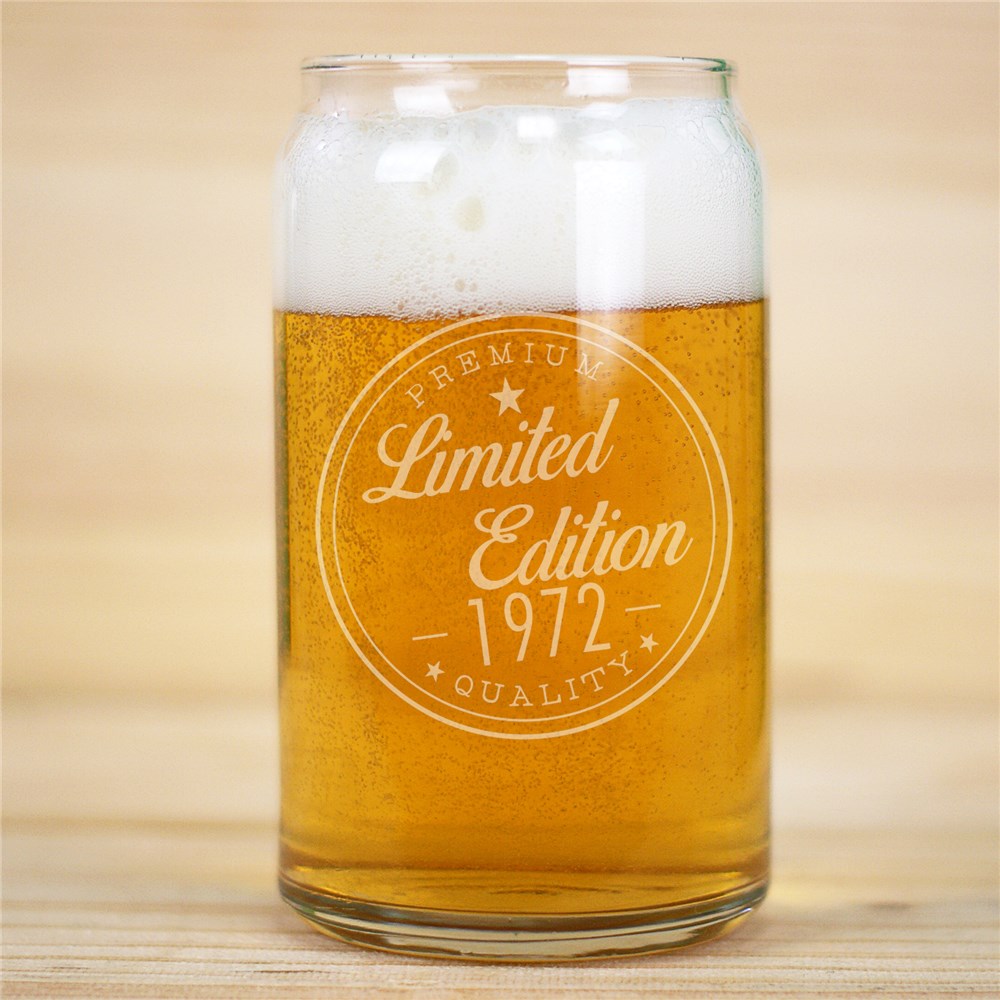 Engraved Limited Edition Beer Can Glass | Personalized Gifts for Him